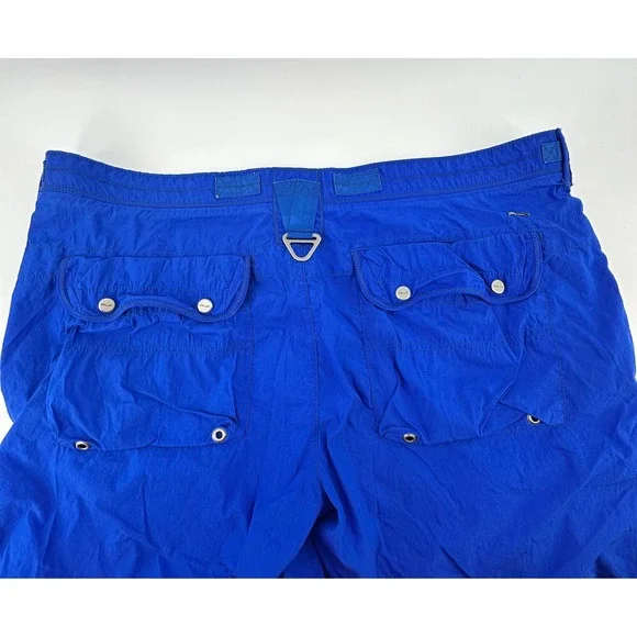 VTG RLX Ralph Lauren Mens Slim Fit Cargo Paratrooper Shorts Blue Utility Size 42 - Picture 9 of 16